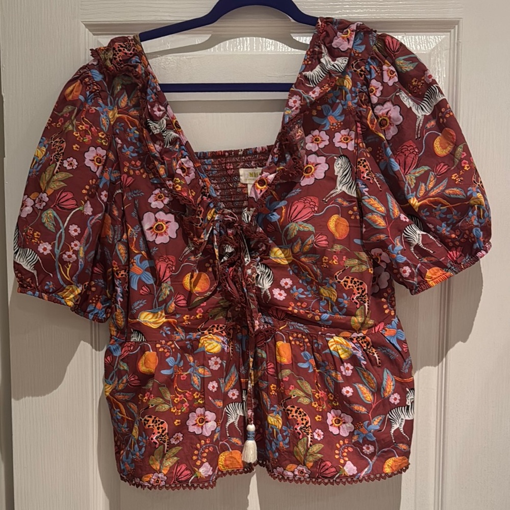 Maeve Floral Puff Sleeve Top